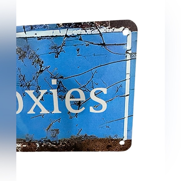 NEW Distressed Metal Blue 'Obsessed With Doxies' Sign - Picture 2 of 4